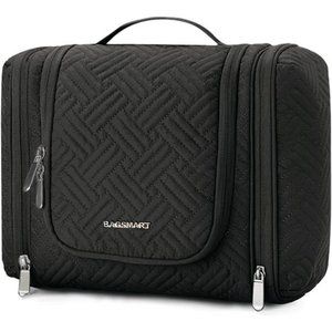 Toiletry Bag for Men Travel Cosmetic Makeup Bag w/ Hanging Hook Water-resistant